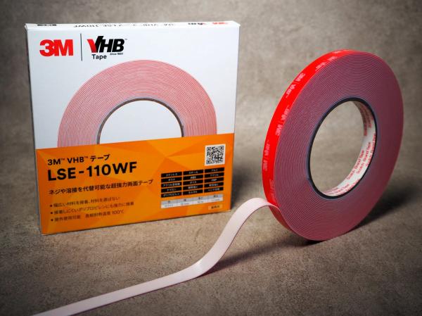 3M　VHBテープ LSE-110WF 難接着プラスチック用 　12mm幅×10m巻　1本入